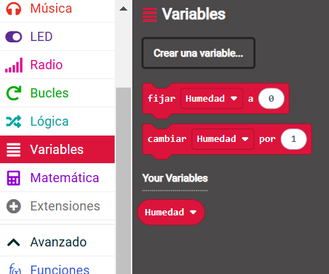Bloques para crear una